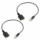 2x RJ9 To 2 Port 3.5mm Female Jack headset Adapter Cable for Telephone Head