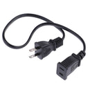 US outlet saver power extension cord cable 2prong 2export for nema 1-15R 50cm ME