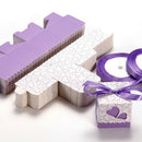 100 x box a Dragee Wedding marie Heart baptism table decoration + silk rib V1U8