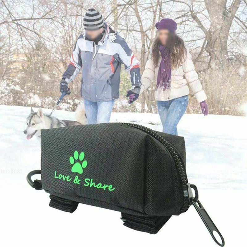 Poop Bag Dispenser, Dog Poop Bag Holder Leash Attachment - Walking, Running Q2D7