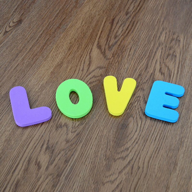 36pcs Bathtub Foam Alphanumeric Number Puzzle Cognitive Words Jigsaw Random