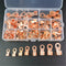 90 Pcs/Box Copper Battery Cable Connector Terminal Open Lugs Wire Terminals Kit