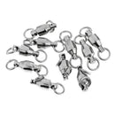 20x Multiple Sizes Flexible Rotation Ball Bearing Swivels Fishing Swivels