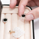 Small Travel Jewelry Box,Rings Cufflinks Tie Clip Organizer,Zipper Closure