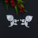 Symmetrical Flower Bud DIY Metal Embroidery Craft Stencil Cutting Die