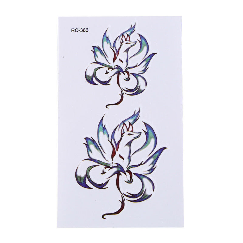 Waterproof Temporary Tattoo Stickers Nine Tail Fox Water Transfer flash tatoo TE