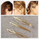 6 Pieces Geometric Metal Hairpin Hair Clip Clamps Accessories Barrettes Bob K8J6