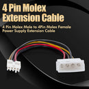 2x 4-pin Male to Female Power Y-Splitter Cable IDE IP4 Extension Adapter AU