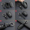 For Audi Car Auto Remote Carbon Fiber Key Case Holder Chain A1 A3 S3 Q3 Q7 TT