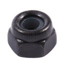 M2 Zinc Plated Nylock Nylon Insert Hex Lock Nuts Black 50pcs