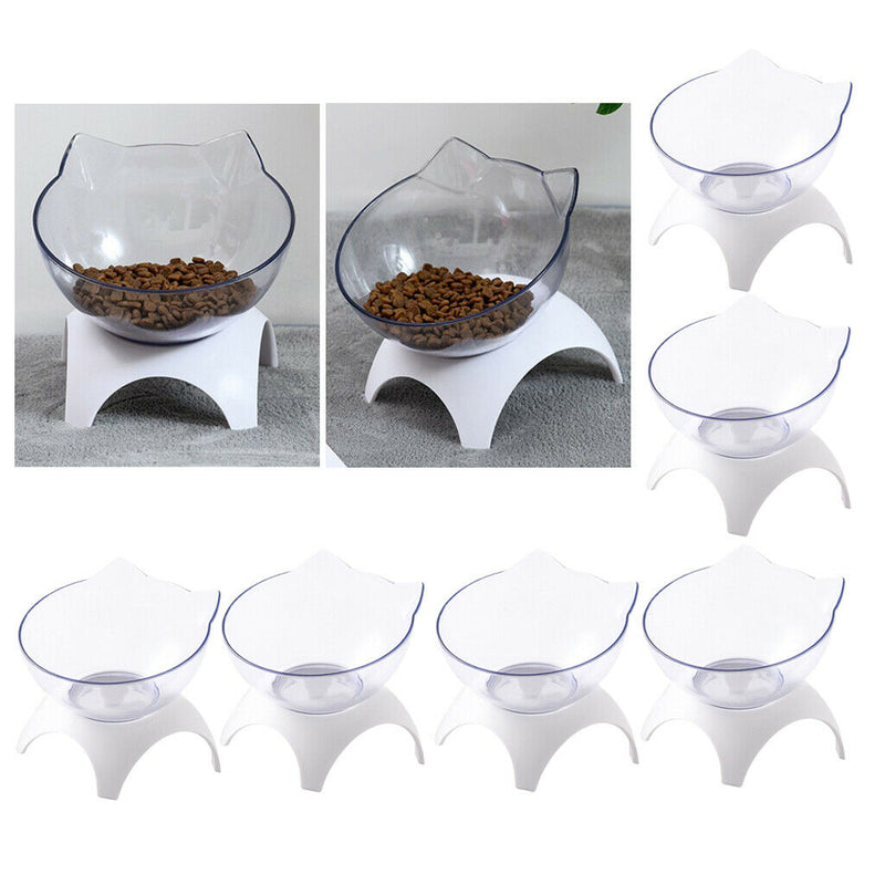 6Pieces Kitten Dog Elevated Bowls Raised Container Teddy Rabbits Single Bowl