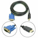 1.8M HDMI Male to VGA Video Converter Adapter Cable Cord for PC DVD 1080P HDTV