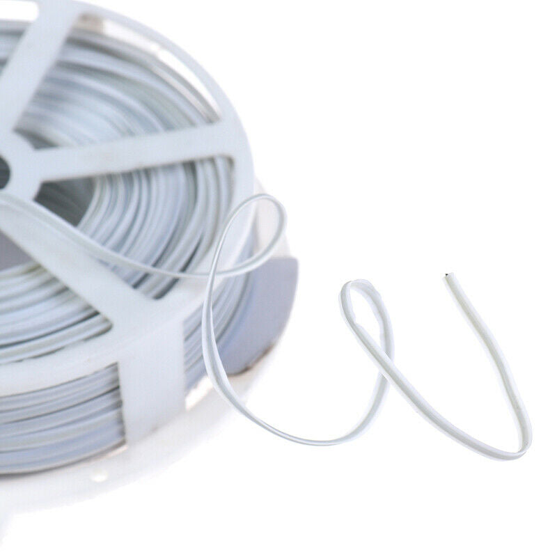 1Pc (50m) White Multi-Function Sturdy Garden Plant Twist Tie with Coated WiSEAU