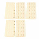 Ladies 5 Rows Hook and Eye Tape Extension Bra Strap Extender Beige 5 Pcs