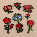 8X Red Rose Flower Embroidery Applique Cloth DIY Sewing & Iron on Patch Badge JR