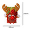 Antler Elk Hair Hoop Headband Red Nose for Xmas Kid Costume Party Prop (C) A#S