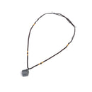 Women Men Black Natural Tourmaline Stone Pendant Crystal Gem Specimen Necklace