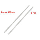 2 Pcs HSS High Speed Steel Round Turning Lathe Bars 2mm x 100mm