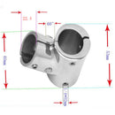 316 Marine Grade Stainless Steel Boat Hand Rail Fittings 60 Degree Tee 7/8''
