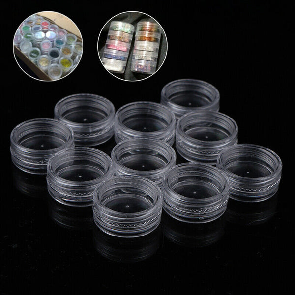 25 Storage Bottle Plastic Empty Box Case Pot For Nail Art Rhinestone Bead Ge Nw