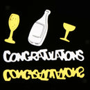 Congratulation Sprinkles Champagne Cup Table Confetti Graduation Party Decor