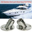 2X Boat Hand Rail Fitting Stainless Steel 7/8 inch 22Mm Pipe 60 Degree Roun