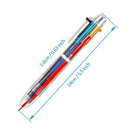 50Pcs/Lot 6-In-1 Cute Cartoon Multi-Color Multifunction Ballpoint Pen Press F7W9