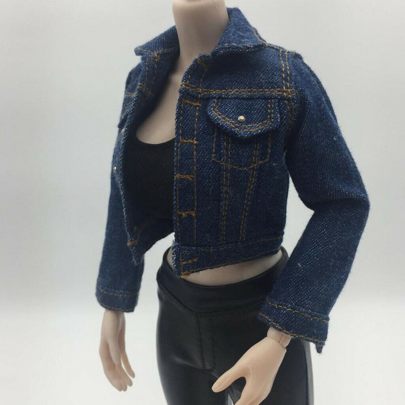 1/6 Female Clothings Jean Jacket Coat for 12 INCH Action Figures
