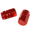 4 Pcs Hexagon Alloy 7mm Thread Car Tyre Tire Valve Stem Caps Covers Burgund