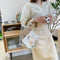 Transparent PVC Shoulder Handbags Women Summer Top-handle Totes (White)