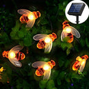 Garden Solar Lights,50 LED Honeybee Garden Fairy Lights,8 Mode 7M/ 24Ft Wat