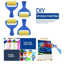 Early Learning Mini Flower Sponge Painting Brushes Craft Brushes Set for Ki D1Q1
