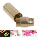 Aluminium Alloy Multifunctional Brass Seal Waterproof Medicine Pill Box Case FT