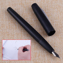 Black Aluminum Fountain Pen Extra Fine Nib with Converter Box Writing Gifts