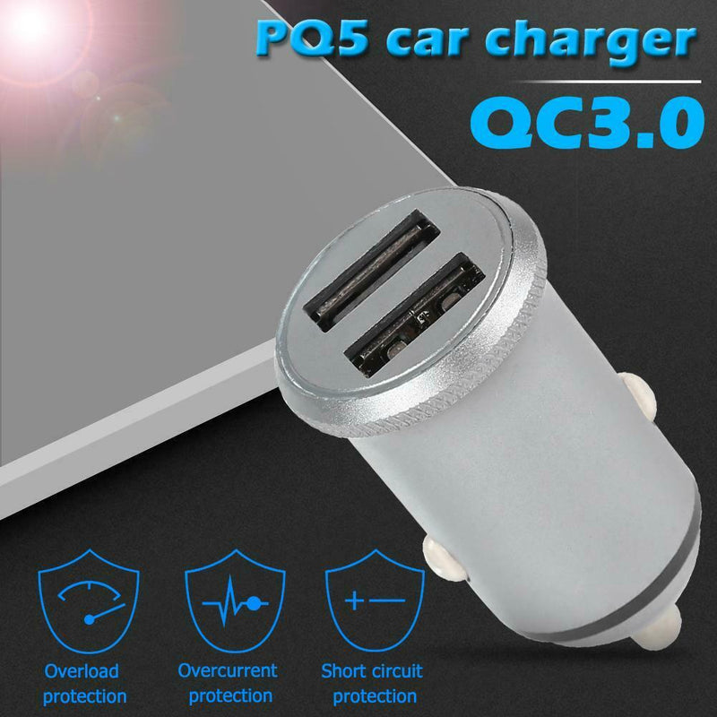 PQ3A 36W Quick Charge Car Charger QC 3.0 Dual USB Fast Phone Charger Adapter