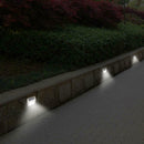 Stainless Steel 3LED Solar Stair Light Outdoor Courtyard Pathway Lamp(2pcs)
