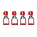 4 Pcs AC 250V 2A 120V 5A DPDT 2NO 2NC Momentary Push Button Switch D4O6