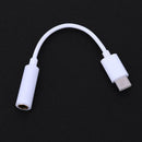USB 3.1 Type-C Male to 3.5mm Female Earphone Audio Adapter Cable(White) A