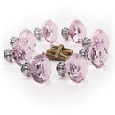 8 x Pink diamond bling decoration door furniture drawer handle knob 30x27mm R9U2