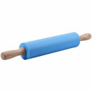 non stick wooden silicone rolling pin silicone for kitchen and baking (blue Z9K6