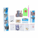 5PCS Guitar DIY Full Diamond Diamond Painting Keychain Key Ring Key Chain  MFE