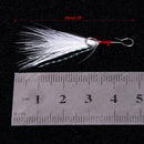 10Pcs Freshwater Feather Fishing Lures Hooks Treble Minnow Crankbaits Tackle New