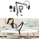 Microphone Scissor Boom Arm Stand 3/8" to 5/8" Adapter Kit Singing Recording