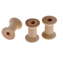 10-Pack Wooden Empty Thread Spools Classic Bobbin DIY Sewing Notions 28x21mm