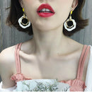 Fashion Women Hollow Round Geometric Dangle Drop Ear Stud Earrings Jewelry Del