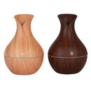 130ml Wood Grain USB Air Mist Humidifier Essential Oil Diffuser Brown