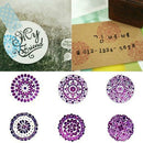 6PCS DIY Scrapbook Wood Rubber Stamp Mandala Flower Album Photo Card Stamps