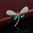 Women Dragonfly Shape Rhinestone Brooch Pin Breastpin Jewelry Accessory Gift