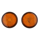 2Pcs Orange Round Reflectors Universal for Motorcycle ATV Dirt Bike