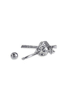316L Surgical Steel Double Cross Rhinestone Dangle Belly Button Navel Ring  D1L6
